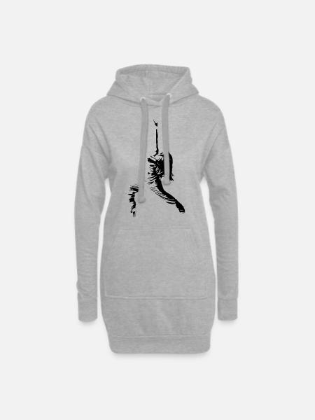 Tanzen - Hoodie-Kleid - Grau meliert