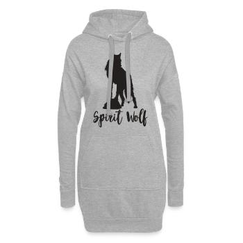 SPIRIT WOLF - Hoodie-Kleid - Grau meliert - Vorne