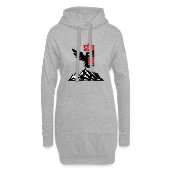 Südtirol Österreich als Geschenk und Idee Patriot - Hoodie-Kleid - Grau meliert - Vorne