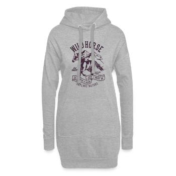 Wild Horse - Hoodie-Kleid - Grau meliert - Vorne