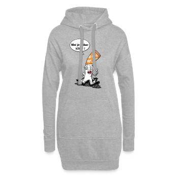 cigarette type 4 - Sweat-shirt à capuche long Femme - gris chiné - Devant