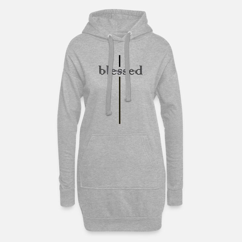 Jesus - Hoodie-Kleid - Grau meliert