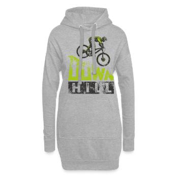 Mountainbike Downhill heizen MTB Fahrer Geschenk - Hoodie-Kleid - Grau meliert - Vorne