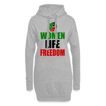 Women life freedom iran - Hoodie-Kleid - Grau meliert - Vorne