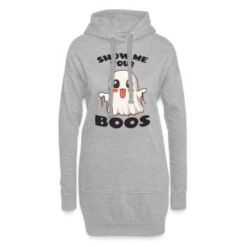 Show me your boos - Hoodie-Kleid - Grau meliert - Vorne