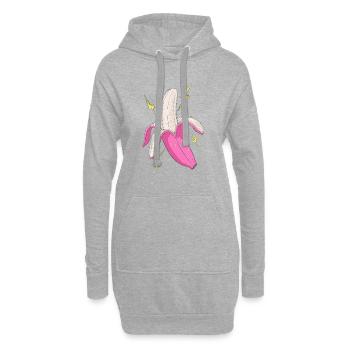 Power Banana - Hoodie-Kleid - Grau meliert - Vorne