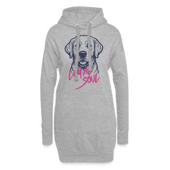 Labrador – Friendly, playful & family-loving - Hoodie Dress - heather grey - Front