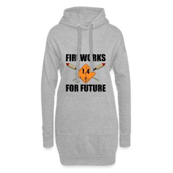 Feu d'artifice pour le futur Pyro - Sweat-shirt à capuche long Femme - gris chiné - Devant