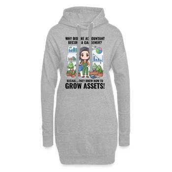 Buchhalter wurde zum Finanzgarten des Gärtners - Hoodie-Kleid - Grau meliert - Vorne