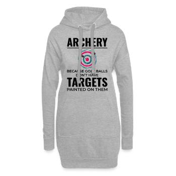 Tir à l’arc Cibles Archer Bullseye Tir Sport - Sweat-shirt à capuche long Femme - gris chiné - Devant