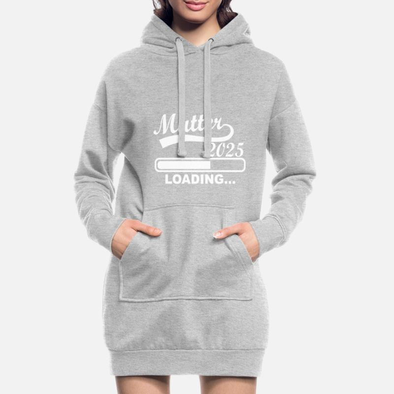 Ich werde 2025 Mutter Werdende Mutter loading 2025 Hoodie-Kleid