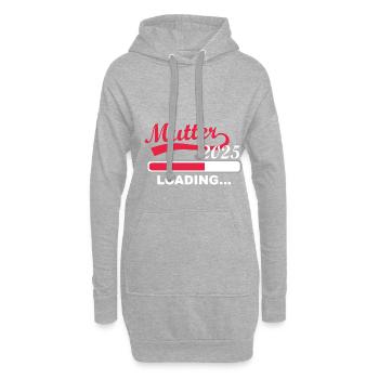 Mère 2025 chargement, je serai maman en 2025 - Sweat-shirt à capuche long Femme - gris chiné - Devant
