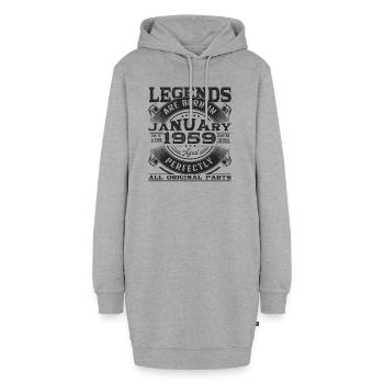 Né en 1959 Janvier 64e anniversaire Homme cadeau - Sweat-shirt à capuche long Femme - gris chiné - Devant