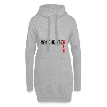 Manchester Fussball - Hoodie-Kleid - Grau meliert - Vorne