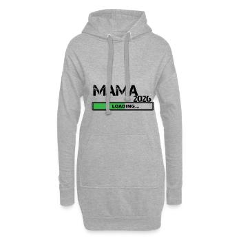 Mama 2026 Loading Fortschritt Ankündigung - Hoodie-Kleid - Grau meliert - Vorne