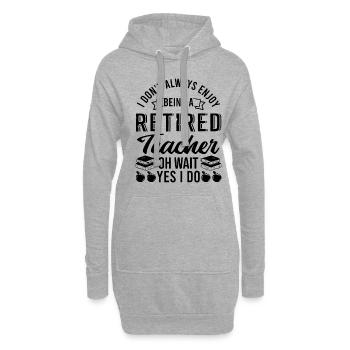 Retired Teacher - Hoodie-Kleid - Grau meliert - Vorne