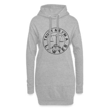 Croyez-moi, je suis avocat - Cool Law Anwal - Sweat-shirt à capuche long Femme - gris chiné - Devant
