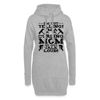 I'm Not Yelling I'm A Curling Mom - Hoodie-Kleid - Grau meliert - Vorne