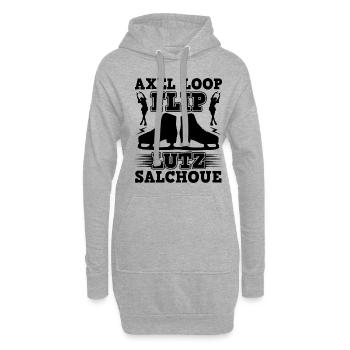 Funny Ice Figure Skating Jumps Fan Lover - Hoodie-Kleid - Grau meliert - Vorne