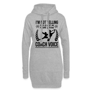 Figure Skating Coach Voice - Hoodie-Kleid - Grau meliert - Vorne
