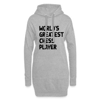 World's Greatest Chess Player - Hoodie-Kleid - Grau meliert - Vorne