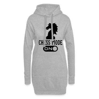 Mode échecs sur des citations de joueurs d’échecs drôles - Sweat-shirt à capuche long Femme - gris chiné - Devant