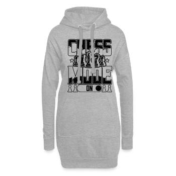 Mode échecs sur des citations de joueurs d’échecs drôles - Sweat-shirt à capuche long Femme - gris chiné - Devant