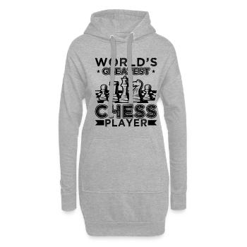 Le plus grand joueur d’échecs du monde - Sweat-shirt à capuche long Femme - gris chiné - Devant