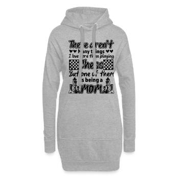 Être une maman jouant aux échecs Drôle d’amoureux des échecs Citations - Sweat-shirt à capuche long Femme - gris chiné - Devant