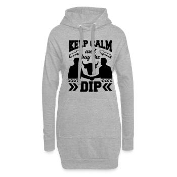 Buy The Dip Funny Trader Investor Fan Quote - Hoodie-Kleid - Grau meliert - Vorne