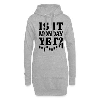 Est-ce lundi encore drôle Stock Forex Trading - Sweat-shirt à capuche long Femme - gris chiné - Devant