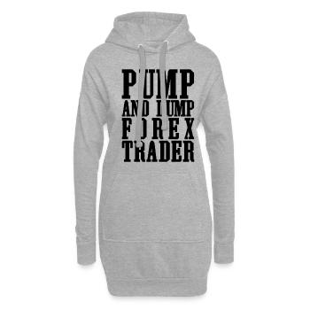 Pump and Dump Forex Trader Drôle de trading - Sweat-shirt à capuche long Femme - gris chiné - Devant