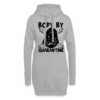 Body By Quarantine Funny Social Distancing - Hoodie-Kleid - Grau meliert - Vorne