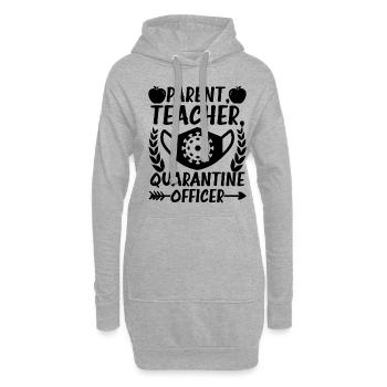Parent Teacher Quarantine Officer - Hoodie-Kleid - Grau meliert - Vorne