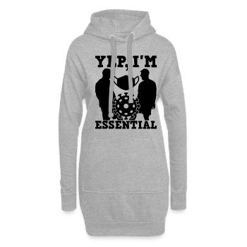 Yep I'm Essential Funny Essential Worker Employee - Hoodie-Kleid - Grau meliert - Vorne