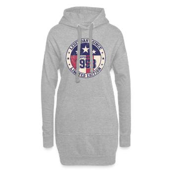 66ème Anniversaire Millésime Septembre 1958 Cru 58 - Sweat-shirt à capuche long Femme - gris chiné - Devant