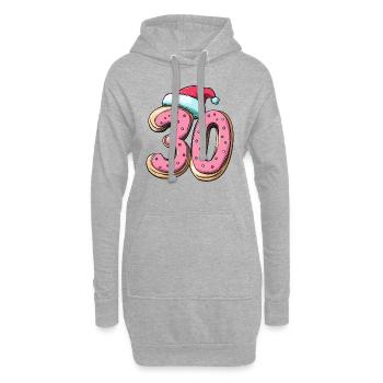 Biscuit de Noël à 30 chiffres - Sweat-shirt à capuche long Femme - gris chiné - Devant