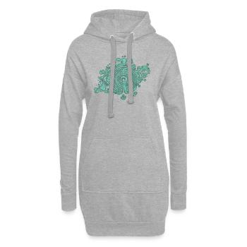 Spiritual Symbol - The Way Of Life Labyrinth 2 - Hoodie-Kleid - Grau meliert - Vorne