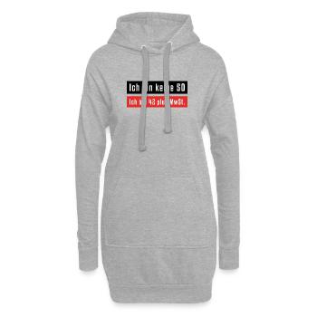 Ich bin keine 50 - Hoodie-Kleid - Grau meliert - Vorne