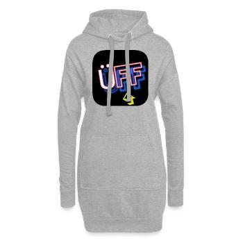 Üff [Status] - Hoodie-Kleid - Grau meliert - Vorne