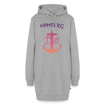 Hamburg - Hoodie-Kleid - Grau meliert - Vorne