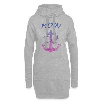 Moin Hamburg Diggi - Hoodie-Kleid - Grau meliert - Vorne