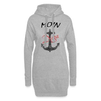 Moin - Hoodie-Kleid - Grau meliert - Vorne