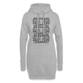 Uni-Decor - Sweat-shirt à capuche long Femme - gris chiné - Devant