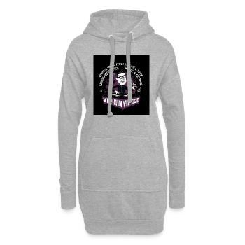 villains village logo Tie - Hoodie-Kleid - Grau meliert - Vorne
