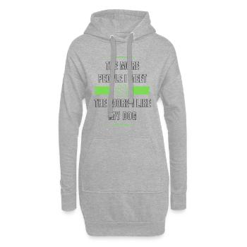 Les chiens adorent. Le design pour les amoureux des chiens - Sweat-shirt à capuche long Femme - gris chiné - Devant