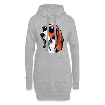 Foxhound australien Les Gentlemen - Sweat-shirt à capuche long Femme - gris chiné - Devant