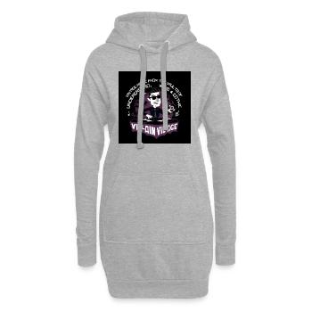 villains village logo Tie Sunglasses - Hoodie-Kleid - Grau meliert - Vorne