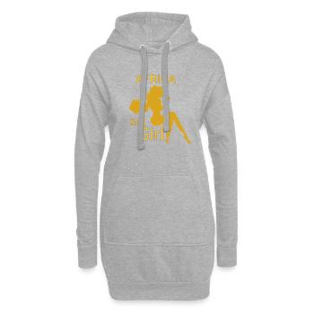 Bad girl africa - Sweat-shirt à capuche long Femme - gris chiné - Devant