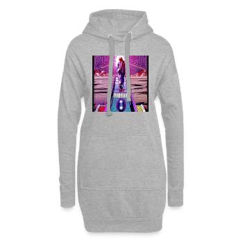 Die Heilige - Hoodie-Kleid - Grau meliert - Vorne